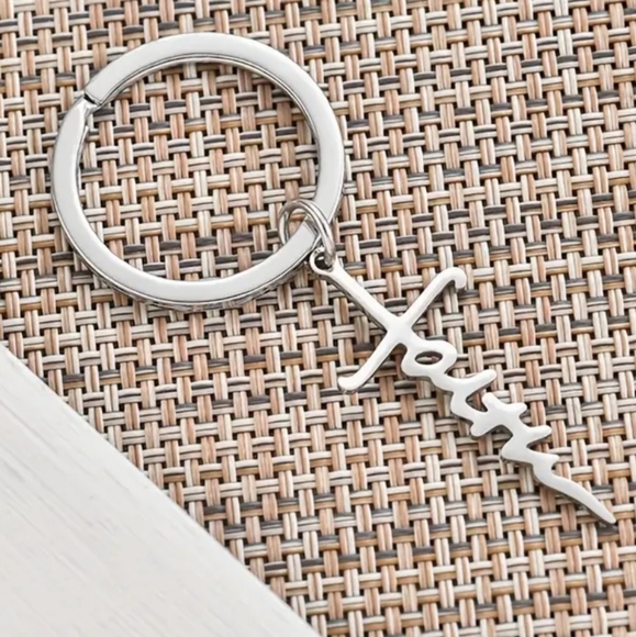 Accessories | Faith Keychain Stainless Steel | Poshmark